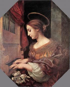 Carlo Dolci : St Cecilia at the Organ